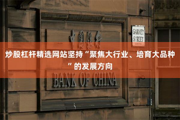 炒股杠杆精选网站坚持“聚焦大行业、培育大品种”的发展方向