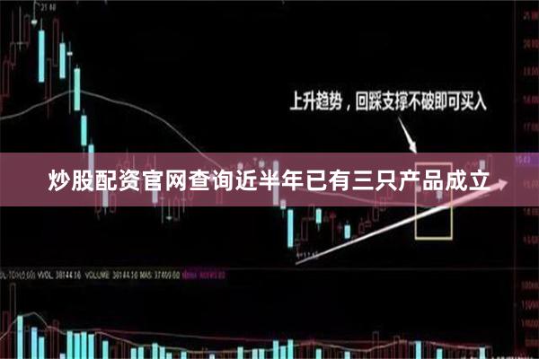 炒股配资官网查询近半年已有三只产品成立